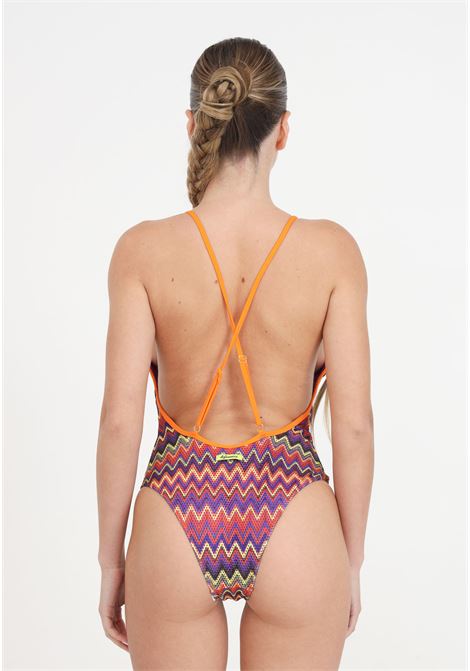 Patterned women's monokini with cross back 4GIVENESS | FGBW3522200