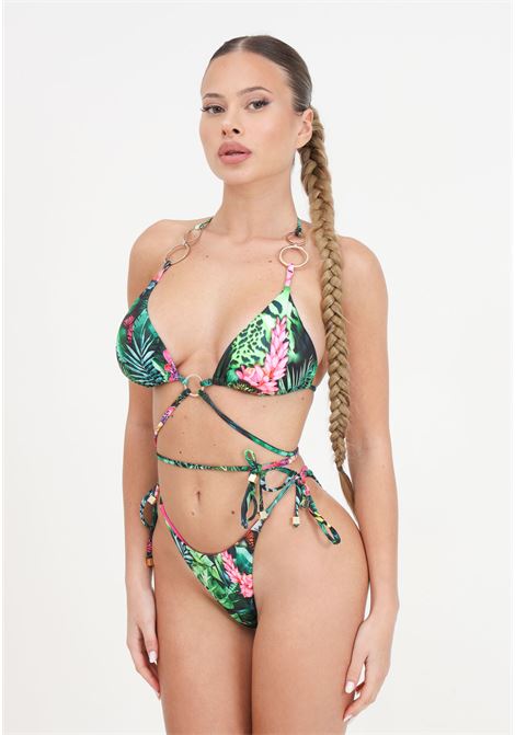 Bikini da donna fantasia tropicale triangolo e slip regolabile 4GIVENESS | FGBW3603200