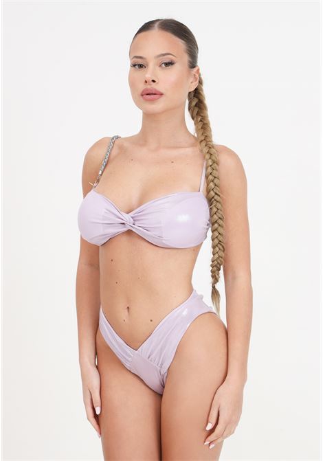 Lilac women's bikini with rhinestone detail 4GIVENESS | FGBW3748071