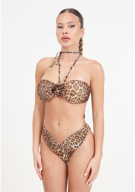 Bikini da donna fascia e slip rose leopard 4GIVENESS | FGBW3800200