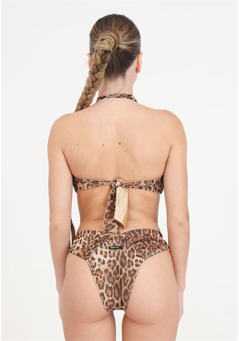 Women's bandeau bikini and rose leopard briefs 4GIVENESS | FGBW3800200