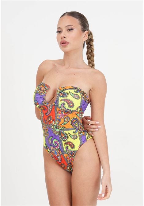 Patterned women's monokini with opening on the front 4GIVENESS | FGBW3826200