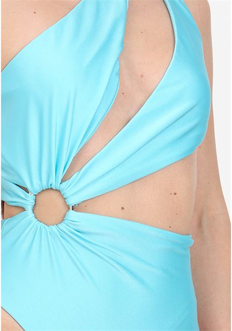 Sky blue one-piece swimsuit for women with asymmetrical design AMEN | HMS24802096