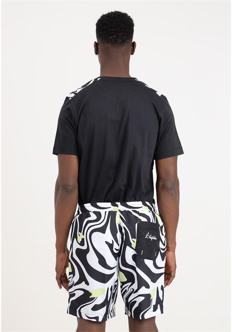 Shorts da uomo bianchi e neri stampa zebrata AUSTRALIAN | SWUCU0013003