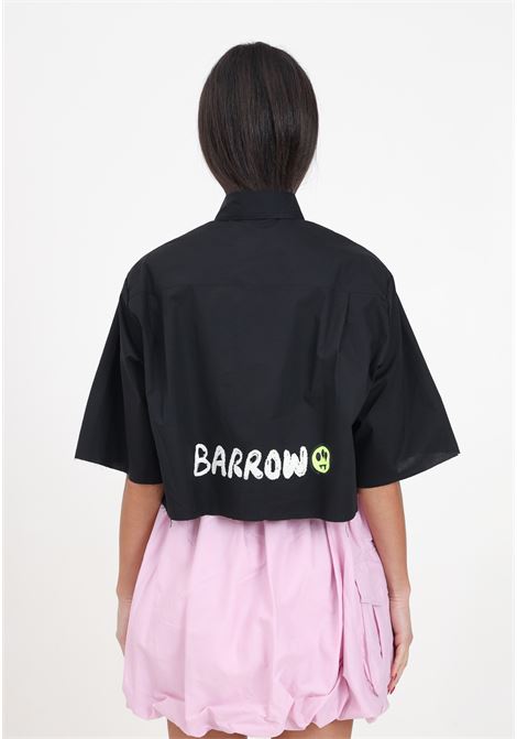 Laser cut crop poplin shirt for women and girls BARROW | S4BKJGSI086110