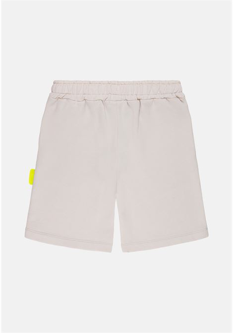 Beige women's and girls' shorts with logo on the front BARROW | S4BKJUBE029013