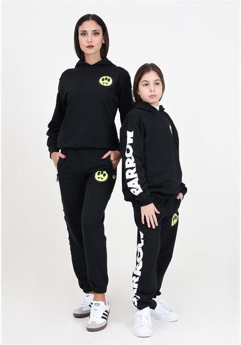 Black trousers for women and girls with logo print BARROW | S4BKJUFP101110