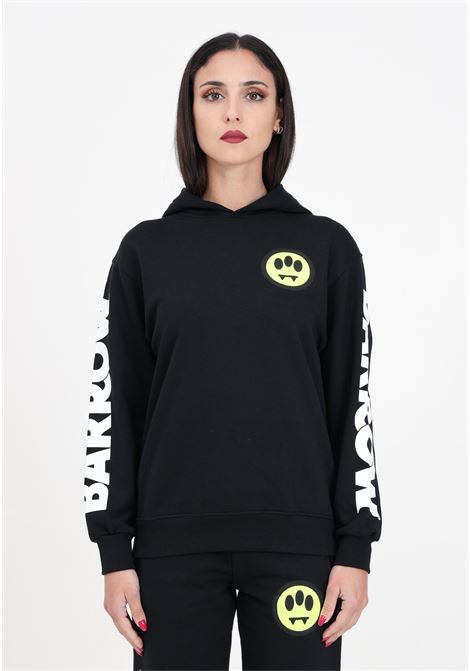 Black women's and girls' sweatshirt with contrasting logo print BARROW | S4BKJUHS099110