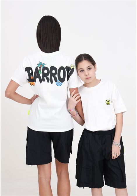 White t-shirt for women and girls designs and logo BARROW | S4BKJUTH118002