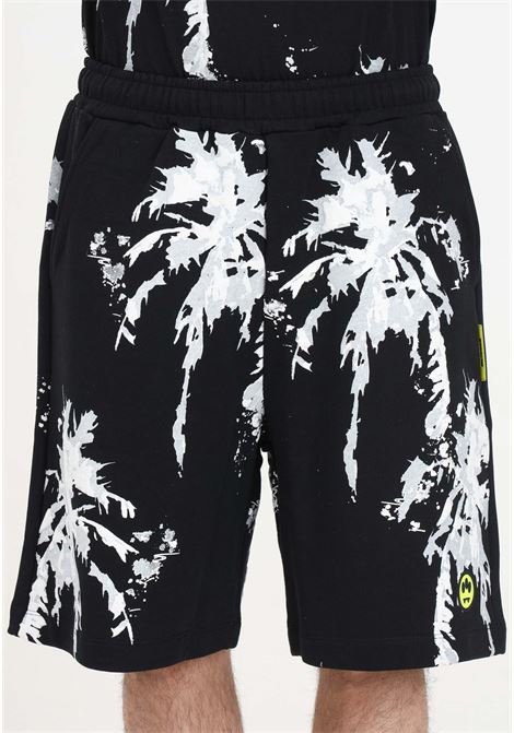 Black men's and women's shorts with print and logo BARROW | S4BWUABE032110