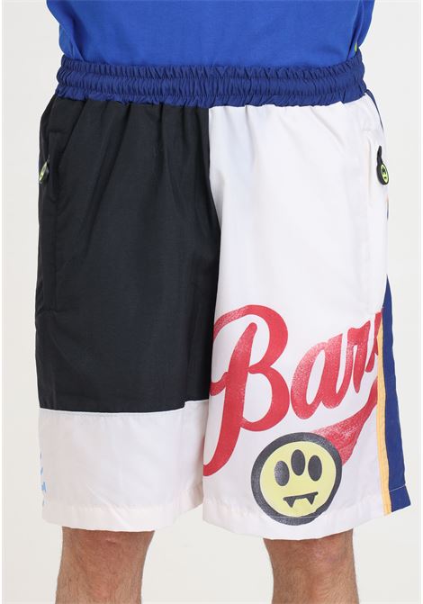 Multicolor men's and women's shorts with allover color prints BARROW | S4BWUABE045140
