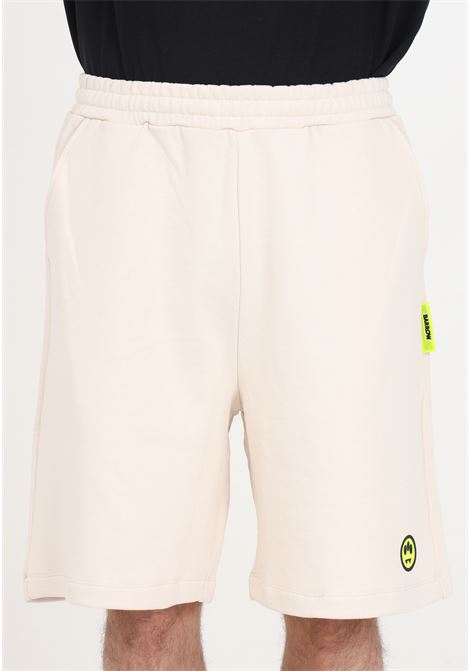 Beige men's and women's shorts with mirror logo on the back BARROW | S4BWUABE133BW009