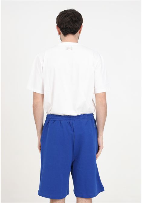 Blue men's and women's shorts with mirror logo on the back BARROW | S4BWUABE133BW013