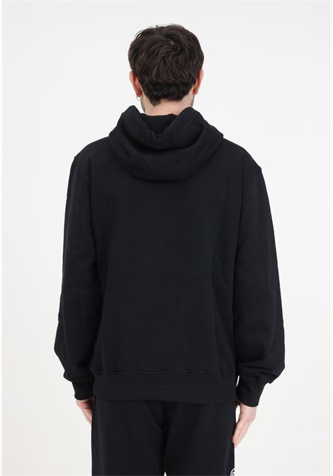 Black sweatshirt for men and women with logo and print BARROW | S4BWUAHS048110