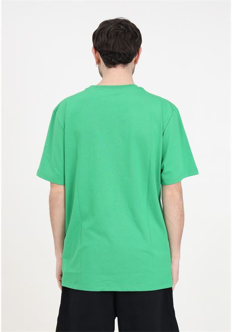 Green men's and women's t-shirt with logo and print BARROW | S4BWUATH040BW012
