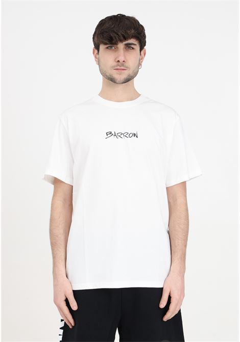 T-shirt uomo donna bianca con logo e stampa BARROW | S4BWUATH094002