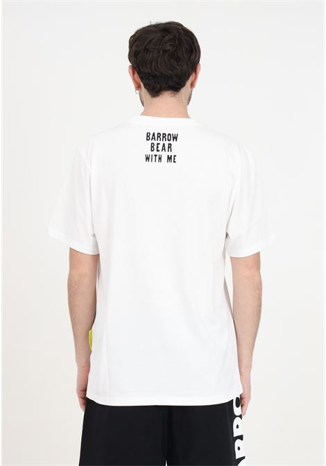 T-shirt uomo donna bianca con orsetto e stampa BARROW | S4BWUATH144002