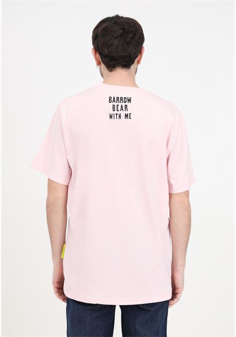 T-shirt uomo donna rosa con orsetto e stampa BARROW | S4BWUATH144256