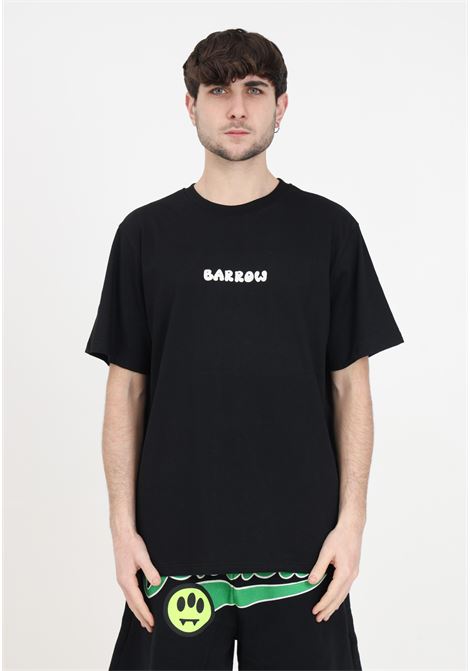 T-shirt uomo donna nera con stampa e orsetto BARROW | S4BWUATH147110