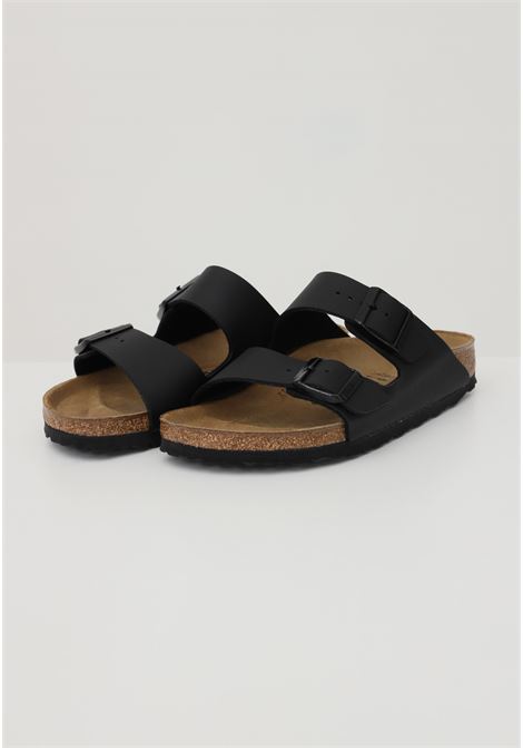 Black slippers for men and women in eco-leather BIRKENSTOCK | 051793.