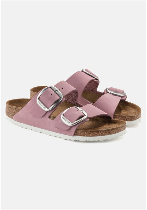 Pink slippers with double adjustable buckle for women BIRKENSTOCK | 1022161-