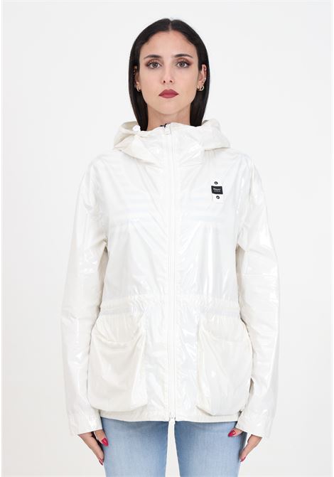 White women's jacket with logo patch BLAUER | 24SBLDC01181-006631102