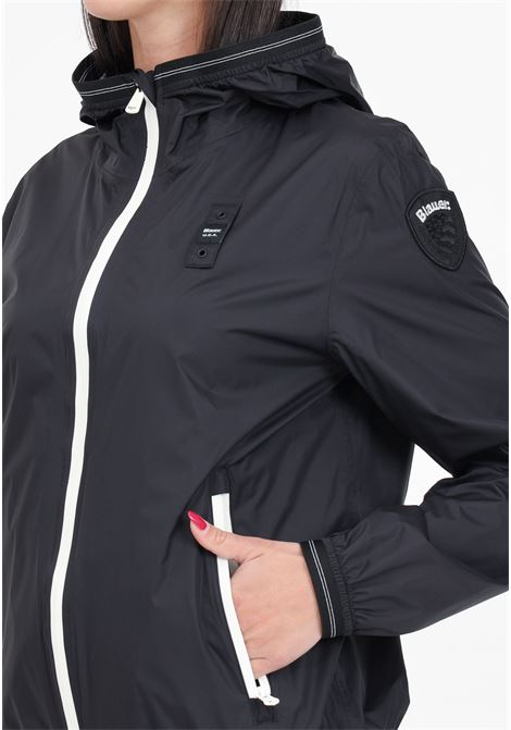 Black women's jacket with logo patch BLAUER | 24SBLDC11048-006007999