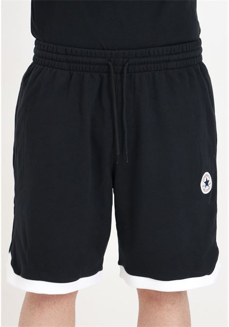 Shorts sportivo nero da uomo modello Retro CONVERSE | 10026456-A01.