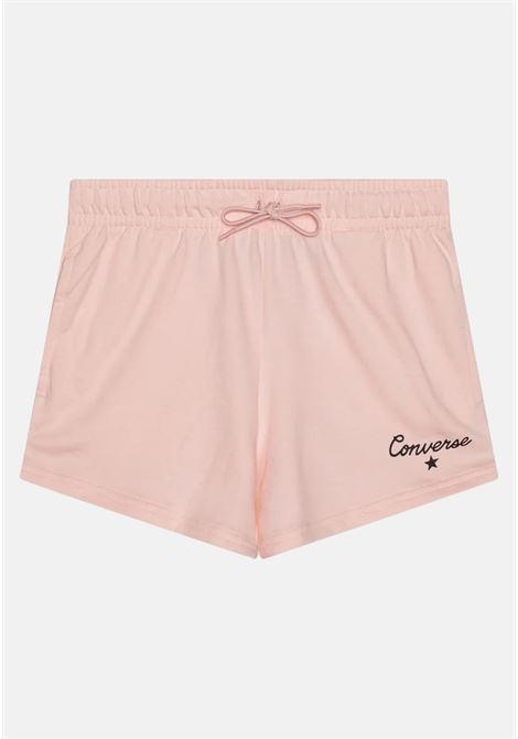 Pink Script sports shorts for girls CONVERSE | 4CF516AHE