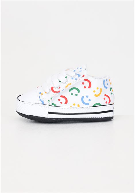 Sneakers CTAS CRIBSTER MID tela neonato bianche multicolor CONVERSE | A06353C.