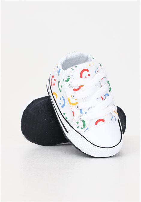 Sneakers CTAS CRIBSTER MID tela neonato bianche multicolor CONVERSE | A06353C.