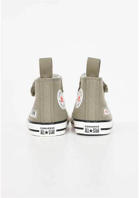 Military green newborn sneakers with CTAS 1V HI laces CONVERSE | A06369C.