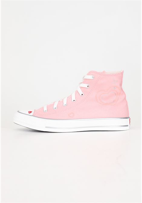 Pink women's sneakers with CTAS HI model hearts CONVERSE | A09118C.