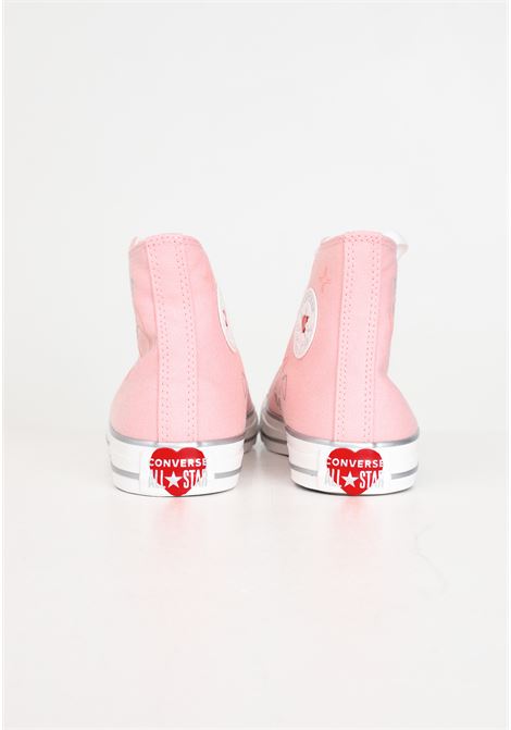 Sneakers da donna rosa con cuoricini modello CTAS HI CONVERSE | A09118C.