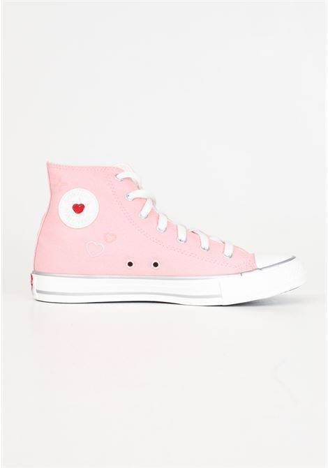 Pink women's sneakers with CTAS HI model hearts CONVERSE | A09118C.
