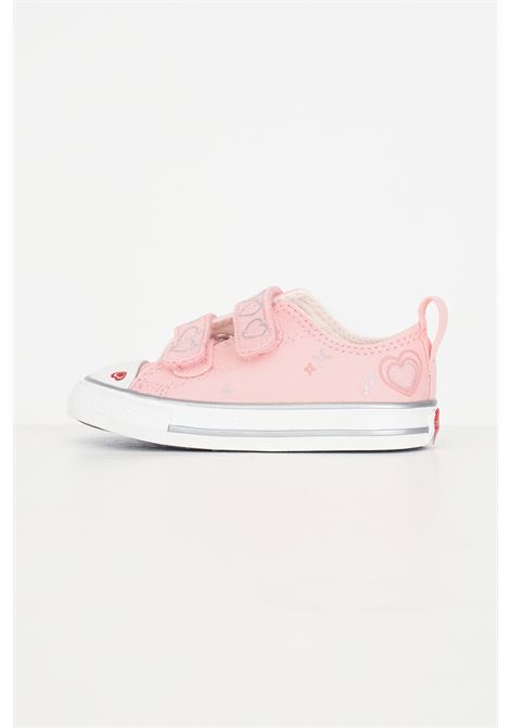 Baby pink sneakers with heart print CONVERSE | A09120C.