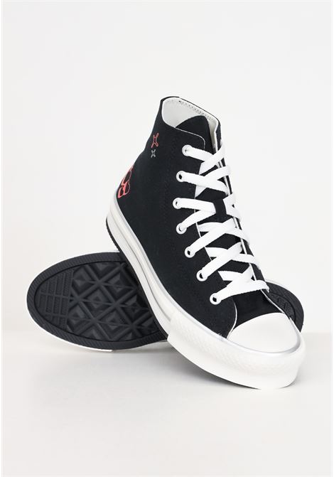 Sneakers da donna nere Chuck Taylor All Star EVA Lift Platform Y2K Heart CONVERSE | A09121C.