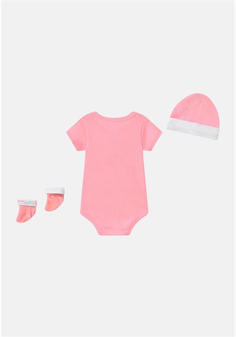 Pink and white newborn set, consisting of bodysuit hat and socks CONVERSE | LC0028A6A