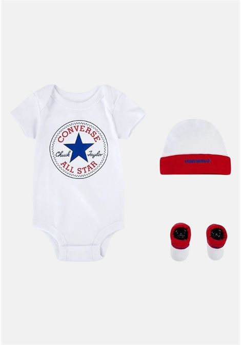White blue red newborn set, consisting of hat, bodysuit and socks CONVERSE | LC0028R4F