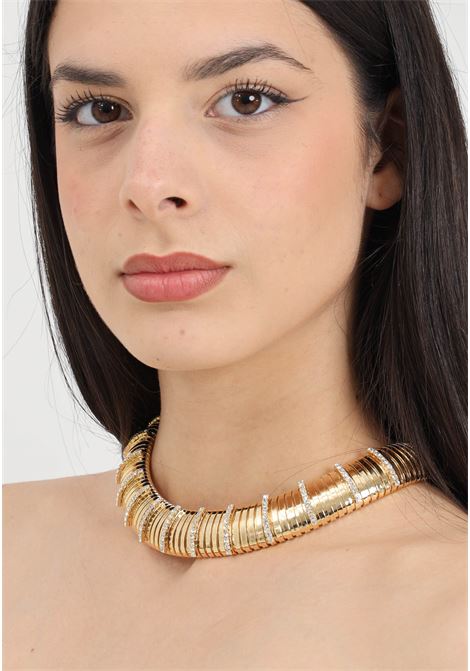 Flexible Style gold tube chain necklace for women DIAMOND | 3112ORO
