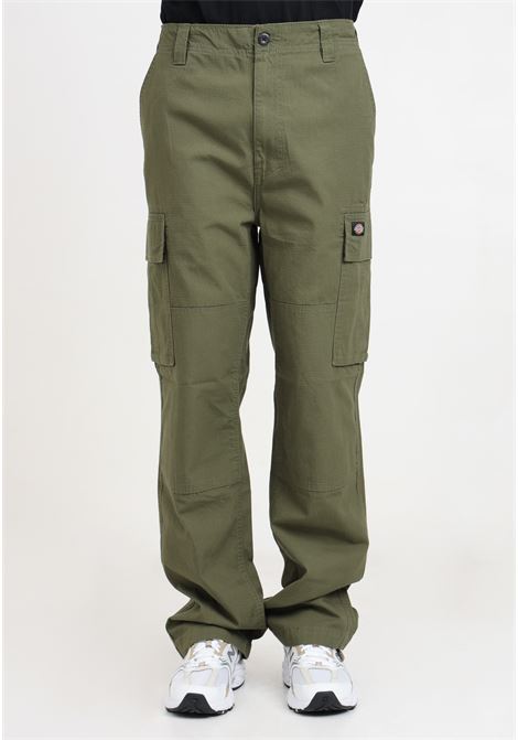 Military green men's trousers with logo patch on the pocket DIckies | DK0A4X9XMGR1MGR1