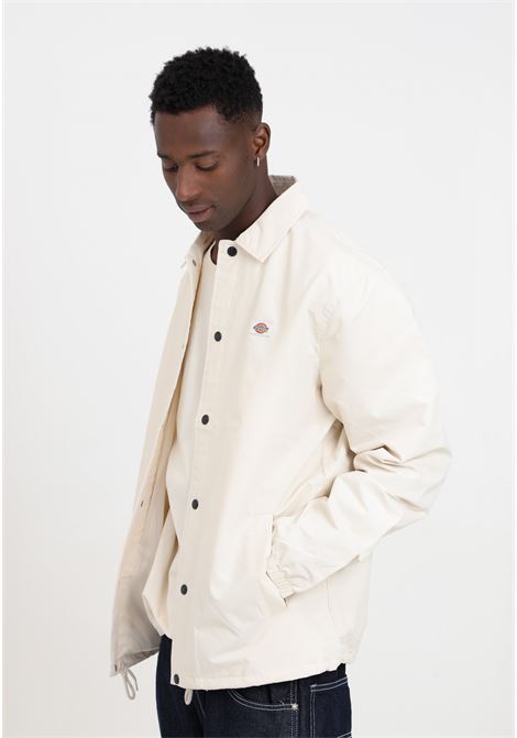 Cream colored men's windbreaker with logo patch DIckies | DK0A4XEWF901F901