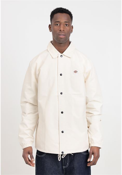 Cream colored men's windbreaker with logo patch DIckies | DK0A4XEWF901F901
