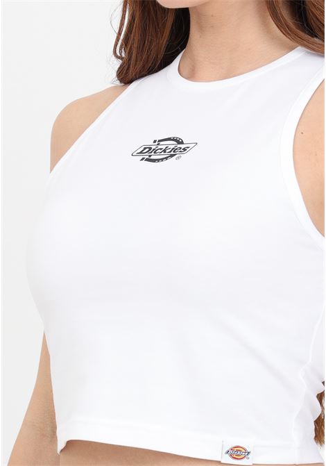 White women's top with black logo print DIckies | DK0A4Y8DWHX1WHX1