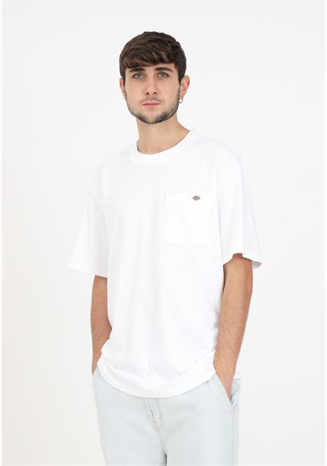 White crew-neck men's T-shirt with logo DIckies | DK0A4YFCWHX1WHX1