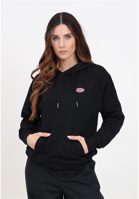 Black women's sweatshirt with colored logo patch on the front DIckies | DK0A4YQCBLK1BLK1