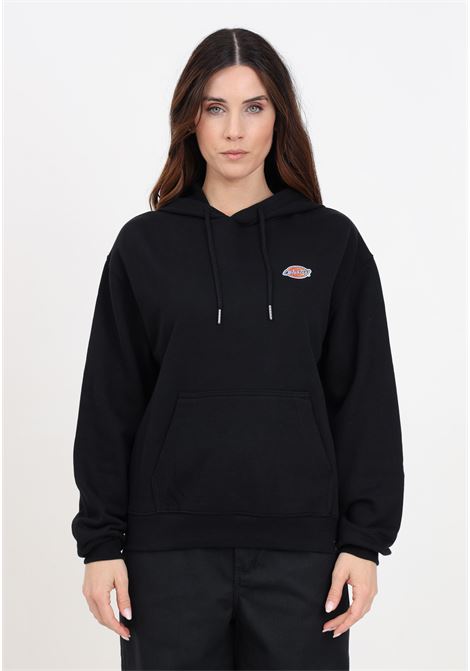 Black women's sweatshirt with colored logo patch on the front DIckies | DK0A4YQCBLK1BLK1