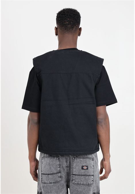 Black men's sleeveless jacket with logo patch DIckies | DK0A4YQKC401C401