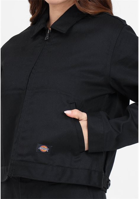 Black women's jacket with logo patch on the front DIckies | DK0A4YQYBLK1BLK1