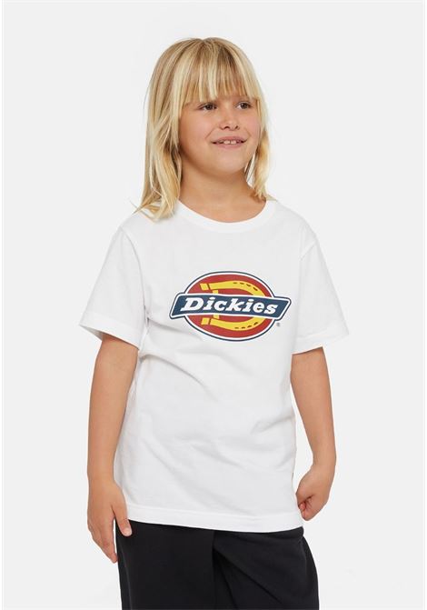 White baby girl t-shirt with logo print DIckies | DK0KSR270WH10WH1